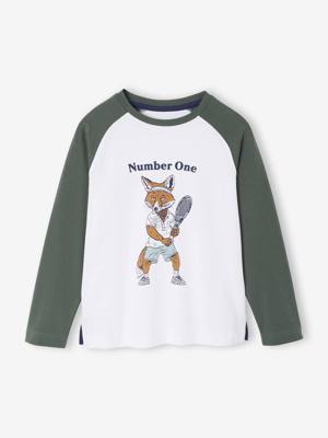 T-shirt met lange mouwen voor jongens Vos ecru T-shirt met lange mouwen voor jongens Vos ecru