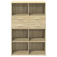 Hoge kast 80x42,5x124 cm bewerkt hout sonoma eikenkleurig - thumbnail