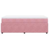 Boxspring met matras fluweel roze 160x200 cm - thumbnail