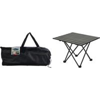 Campingtafel metaal zwart 56x40x46cm - thumbnail