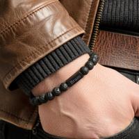 Lava armband graveren - M - 8mm - thumbnail