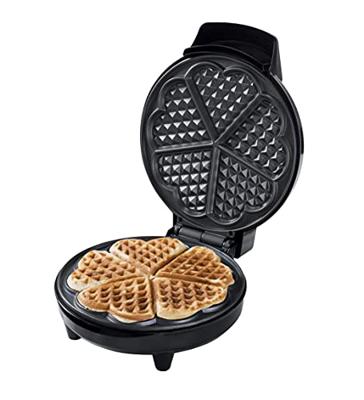 Bestron awm700co wafelijzer hartjes 700w koper/zwart