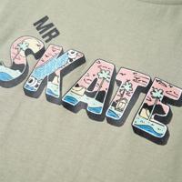 Kindershirt skateprint 128 lichtkakikleurig - thumbnail