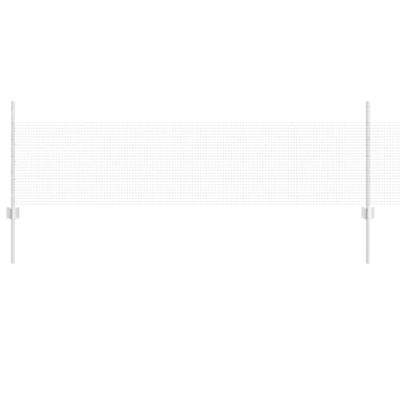 VidaXL Hek met paal zilver 0,5 x 10 m staal