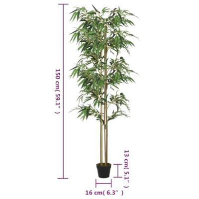 VidaXL Kunstplant bamboe 988 bladeren 150 cm groen VidaXL Kunstplant bamboe 988 bladeren 150 cm groen