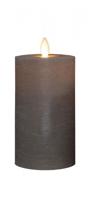 Stompkaars rustiek wax bewegende vlam 12,5x7,5 cm taupe Anna's Collection - Annas collection - thumbnail