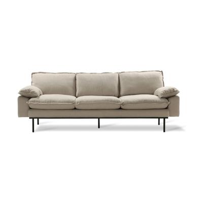 HKliving Retro bank 3-zits Cosy Beige HKliving Retro bank 3-zits Cosy Beige