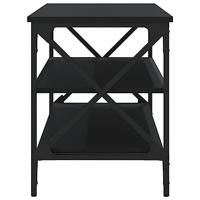 Tv-meubel 100x40x50 cm bewerkt hout zwart - thumbnail