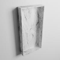 MONDIAZ EASY Nis 59,5x29,5cm in solid surface kleur Glace. 1 vak geschikt voor in- of opbouw - thumbnail