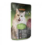 Leonardo zak [16 x 85 g hert + bosbessen] natvoer zonder granen voor katten | compleet voer in praktische afzonderlijke porties - thumbnail