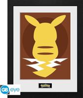 Pokemon Framed Print - Pikachu Silhouette - thumbnail