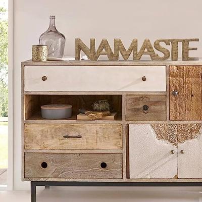 Decoratieve figuren Atmosphera Namaste Mangohout (54 x 3,5 x 10 cm)