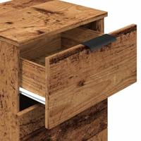 Nachtkastjes 2 st 40x36x65 cm bewerkt hout oud houtkleurig - thumbnail