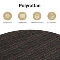 17-delige Tuinset met kussens poly rattan bruin - thumbnail