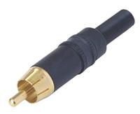 Connector RCA Male Metaal Zwart - thumbnail