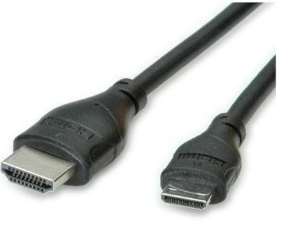 ROLINE Monitorkabel HDMI High Speed met Ethernet, HDMI Male - Mini HDMI Male, 0,8 m ROLINE Monitorkabel HDMI High Speed met Ethernet, HDMI Male - Mini HDMI Male, 0,8 m