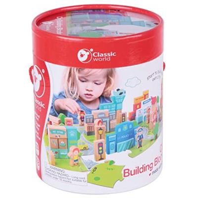 Classic World houten blokken stad, 120dlg.