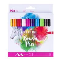 Bruynzeel Ecoline brush pen set helder, 10 kleuren - thumbnail