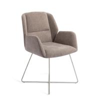 Jesper Home Eetkamerstoel 'Myoko' Cross Steel, kleur Greystones - thumbnail