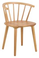 Bendt Eetkamerstoel 'Chez' Rubberhout, kleur Naturel - thumbnail