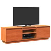 Tv-meubel 140x35x40 cm massief grenenhout wasbruin - thumbnail