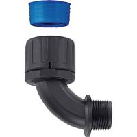 HellermannTyton 166-22820 HGL16-90-PG9-PA66/TPE-BK Slangbevestiging Zwart PG9 90° 1 stuk(s) - thumbnail