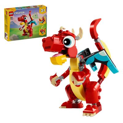 LEGO creator 3-in-1 - rode draak constructiespeelgoed (31145)