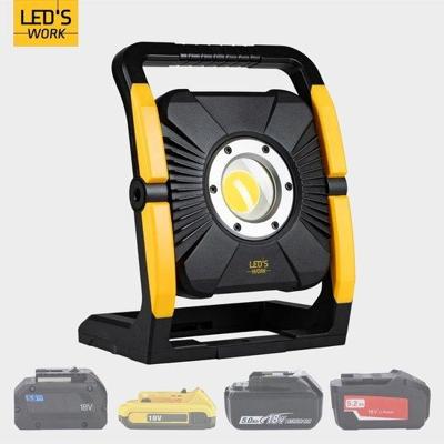 LED&apos;s Work 18V Acculamp Werklamp - Incl Adapters - LED Werklamp 5000lm - Klasse 3 • IP54 • IK08 • Dimbaar • Compatibel met Makita, Bosch, DeWalt & Metabo