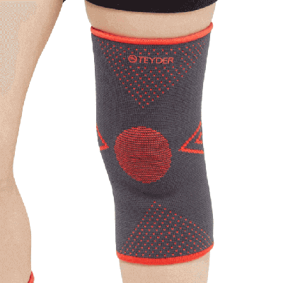 Teyder Kinder Kniebandage - XS - Universeel - Grijs