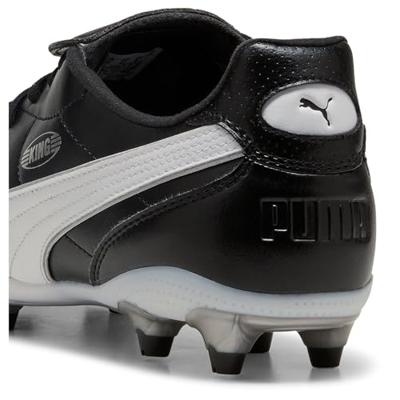 PUMA King Liga Gras / Kunstgras Voetbalschoenen (MG) Zwart Wit Zilver PUMA King Liga Gras / Kunstgras Voetbalschoenen (MG) Zwart Wit Zilver