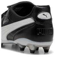 PUMA King Liga Gras / Kunstgras Voetbalschoenen (MG) Zwart Wit Zilver - thumbnail