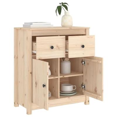 Dressoir 70x35x80 cm massief grenenhout