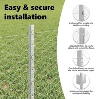 VidaXL Hek met paal zilver 0,4 x 10 m staal - thumbnail