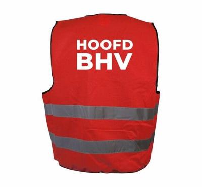 Hoofd BHV hesje rood - Hoofd BHV hesje rood