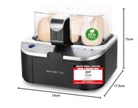 EMERIO EB-123177.1 Eierkoker Anti-aanbaklaag, Met maatbeker, BPA-vrij Zwart, Zilver - thumbnail