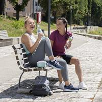 Xavax Drinkfles 900ml Lekvrij Greep Schroefsluiting Transparant - thumbnail