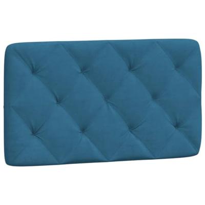 Bed met matras fluweel blauw 90x190 cm
