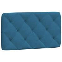 Hoofdbordkussen 90 cm fluweel blauw - thumbnail