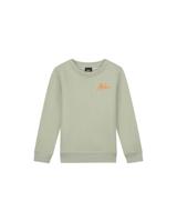 Malelions Sweater signature gestreept - Zeegras / Oranje - thumbnail