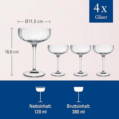 VILLEROY & BOCH - Rose Garden - Champagnecoupe s/4