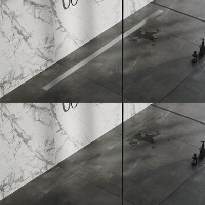 Douchegoot met multifunctioneel rooster en flens 7 x 180 RVS geborsteld