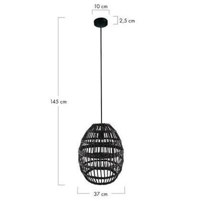 DKNC - Hanglamp Aura - 37x37x45cm - Zwart