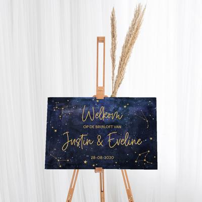 Gepersonaliseerd welkomstbord Galaxy