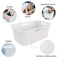 Rotho Brisen Flexibele wasmand 41L wit - thumbnail