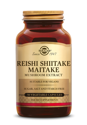 Solgar Reishi Shiitake Maitake Mushroom (Paddenstoel) Extract Capsules