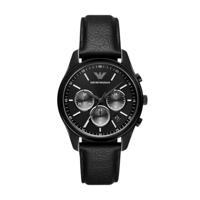 Horlogeband Armani AR11583 Leder Zwart 20mm - thumbnail