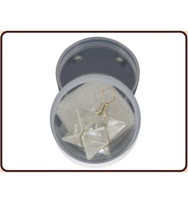 Merkabah Hanger in Doosje - Bergkristal