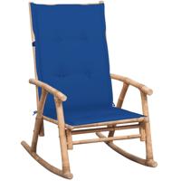 Schommelstoel met kussen bamboe - thumbnail