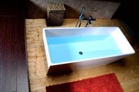 Vrijstaand Bad Sapho Herhis Gegoten Marmer 170x72x63 cm Wit - thumbnail