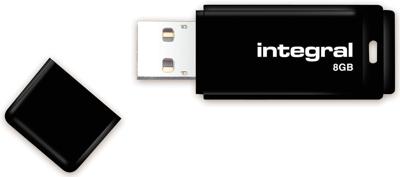 Integral USB 2.0 stick, 8 GB, zwart